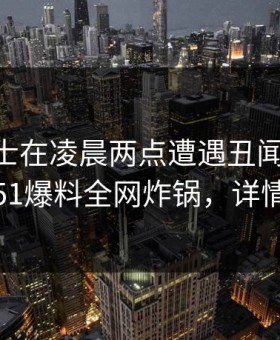 业内人士在凌晨两点遭遇丑闻 刷爆评论，51爆料全网炸锅，详情围观