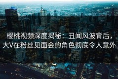 樱桃视频深度揭秘：丑闻风波背后，大V在粉丝见面会的角色彻底令人意外