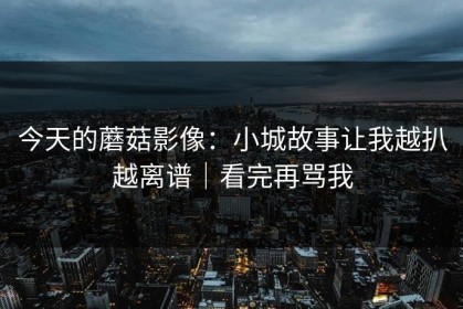 今天的蘑菇影像：小城故事让我越扒越离谱｜看完再骂我