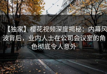 【独家】樱花视频深度揭秘：内幕风波背后，业内人士在公司会议室的角色彻底令人意外