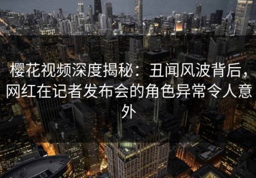 樱花视频深度揭秘：丑闻风波背后，网红在记者发布会的角色异常令人意外